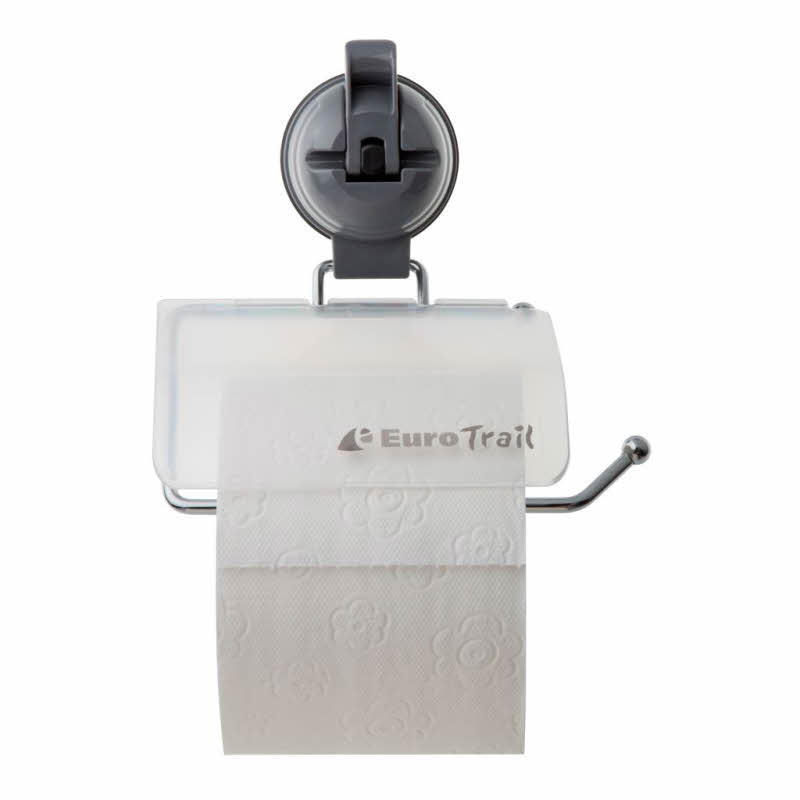 EuroTrail Toilettenpapierhalter mit Saugnapf, anthrazit