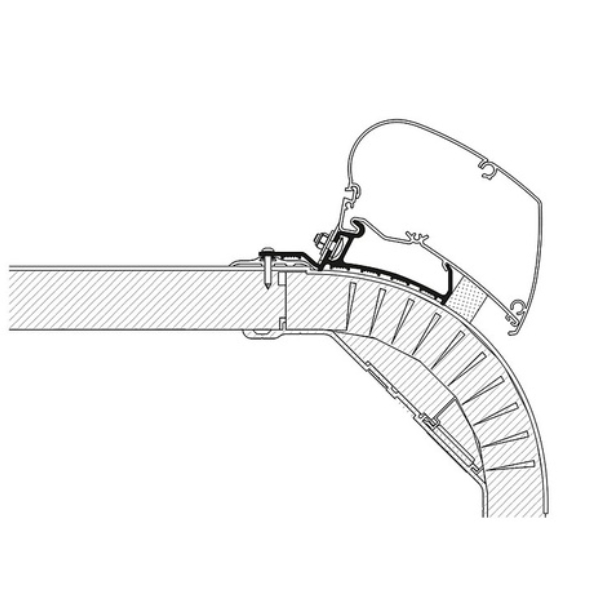 Thule Markisenadapter für Dachmarkise Omnistor, Laika Kreos