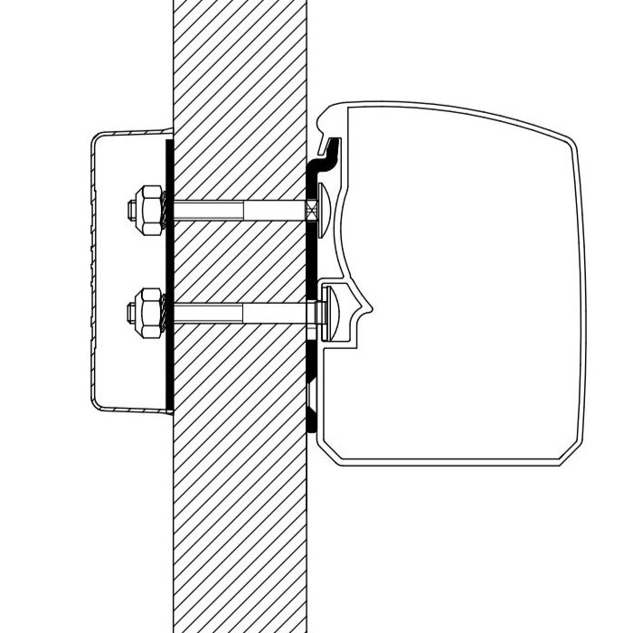 Thule Wandadapter Flat Wall für Omnistor 3200