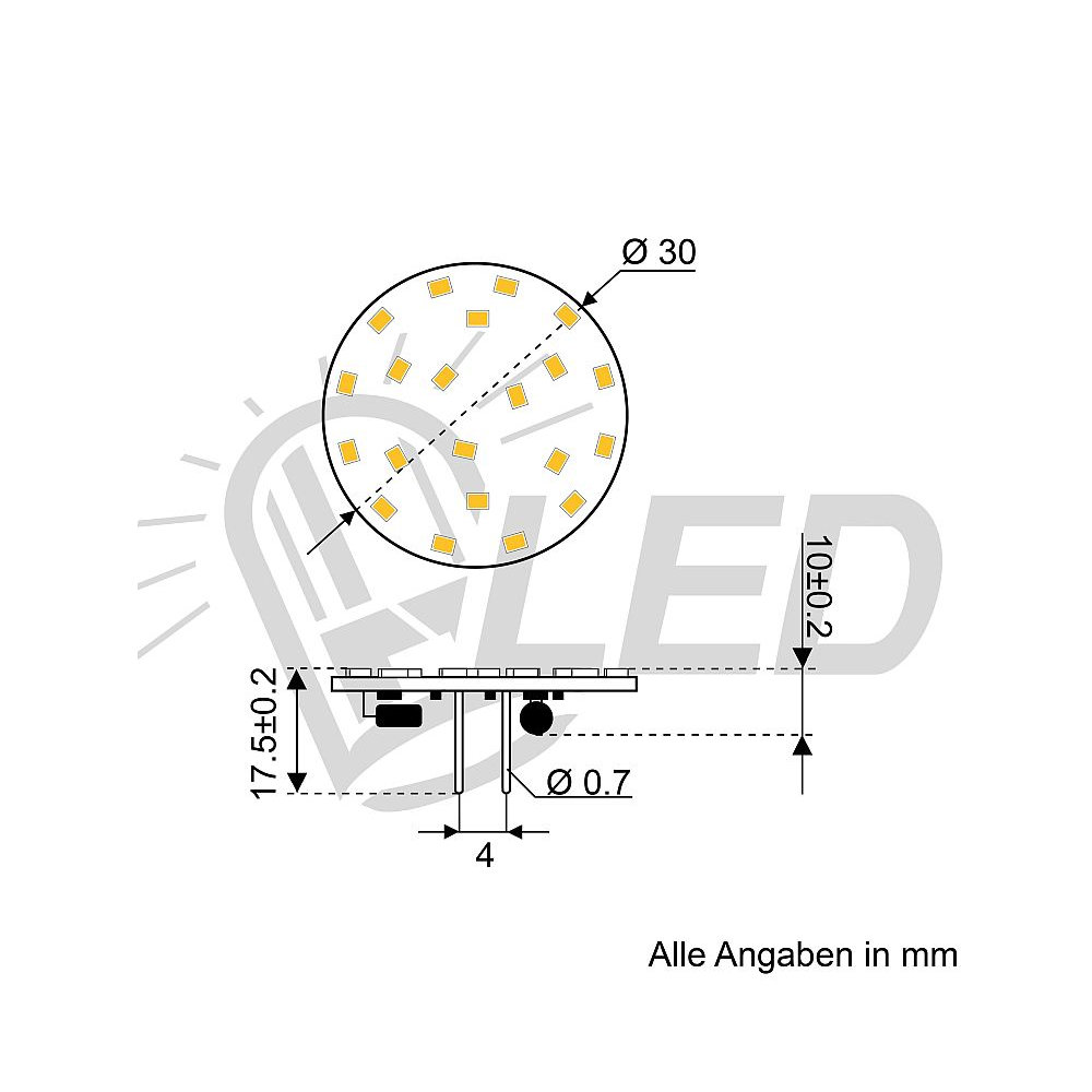 David 21er SMD LED Modul GZ4 12V