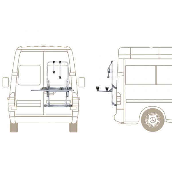 EuroCarry Fahrradträger f. Sprinter/Ducato/VW-LT/Boxer/Jumper, Bj. 2000-2006
