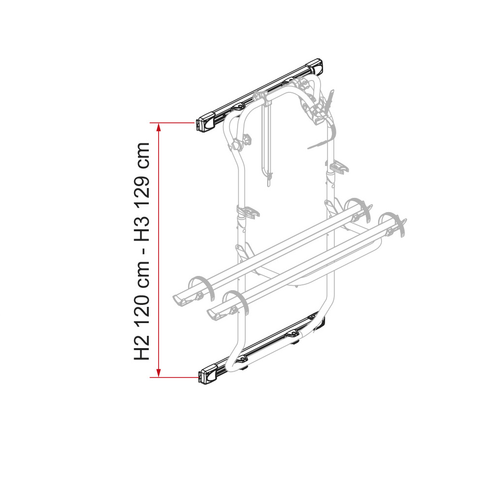 Fiamma Kit Bar Carry-Bike DJ Ford Transit Generation 7, schwarz