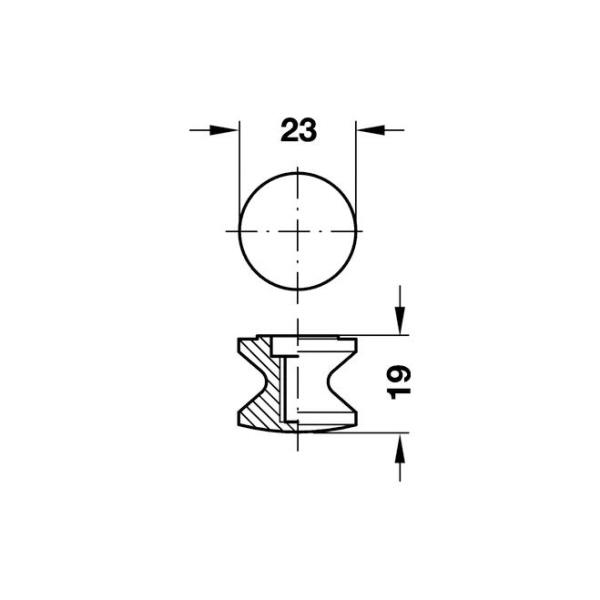 Häfele Druckknopf für Toilettenraum