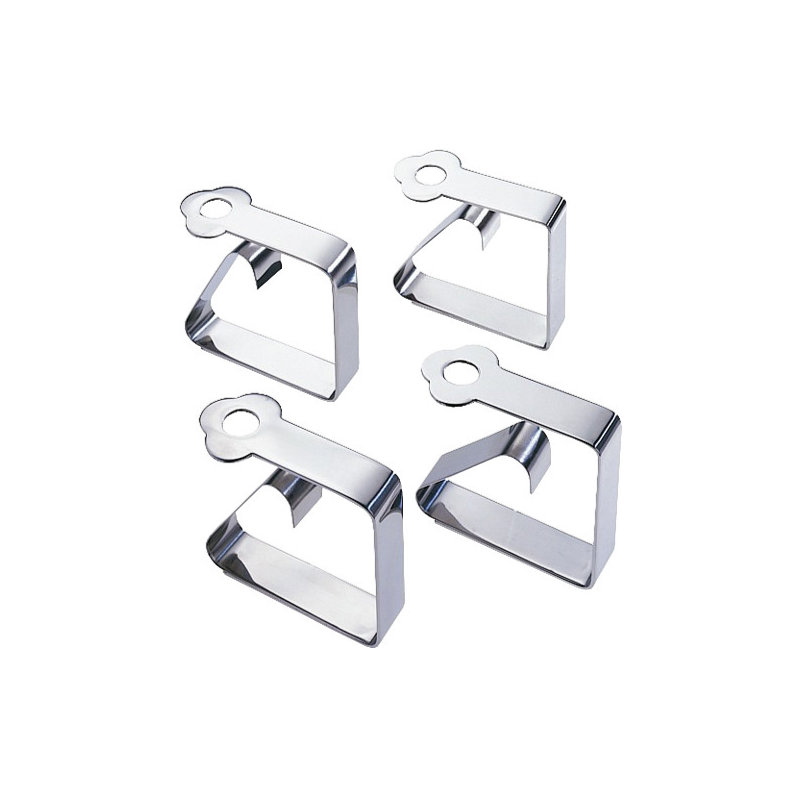 Wenko Tischtuchklemmen Edelstahl 4er Set