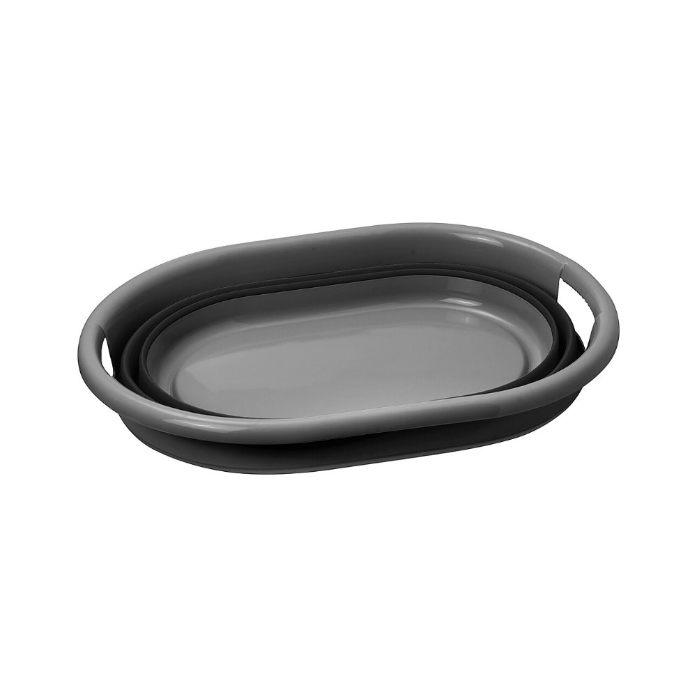 Brunner Wäschekorb Lotus, grau-schwarz