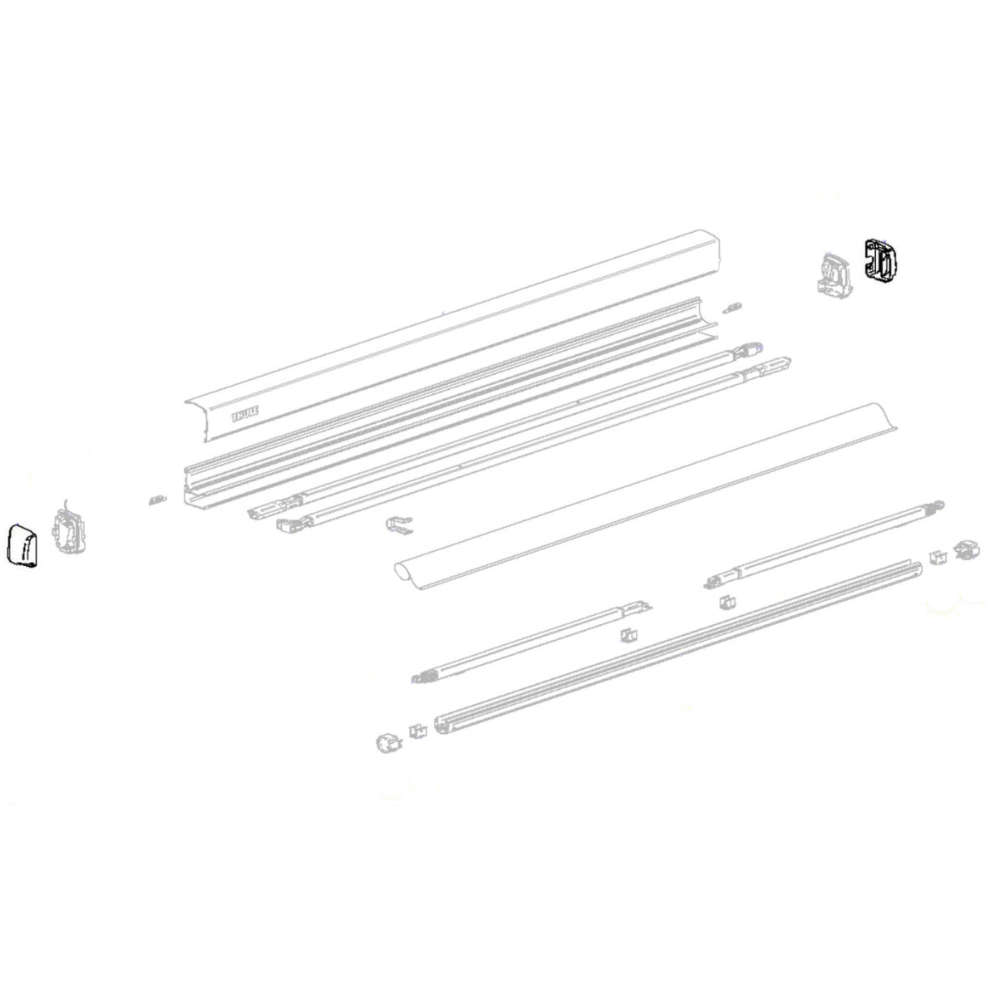 Thule Endkappen links u. rechts anthrazit für Omnistor 3200 (Nr. 1500603518)