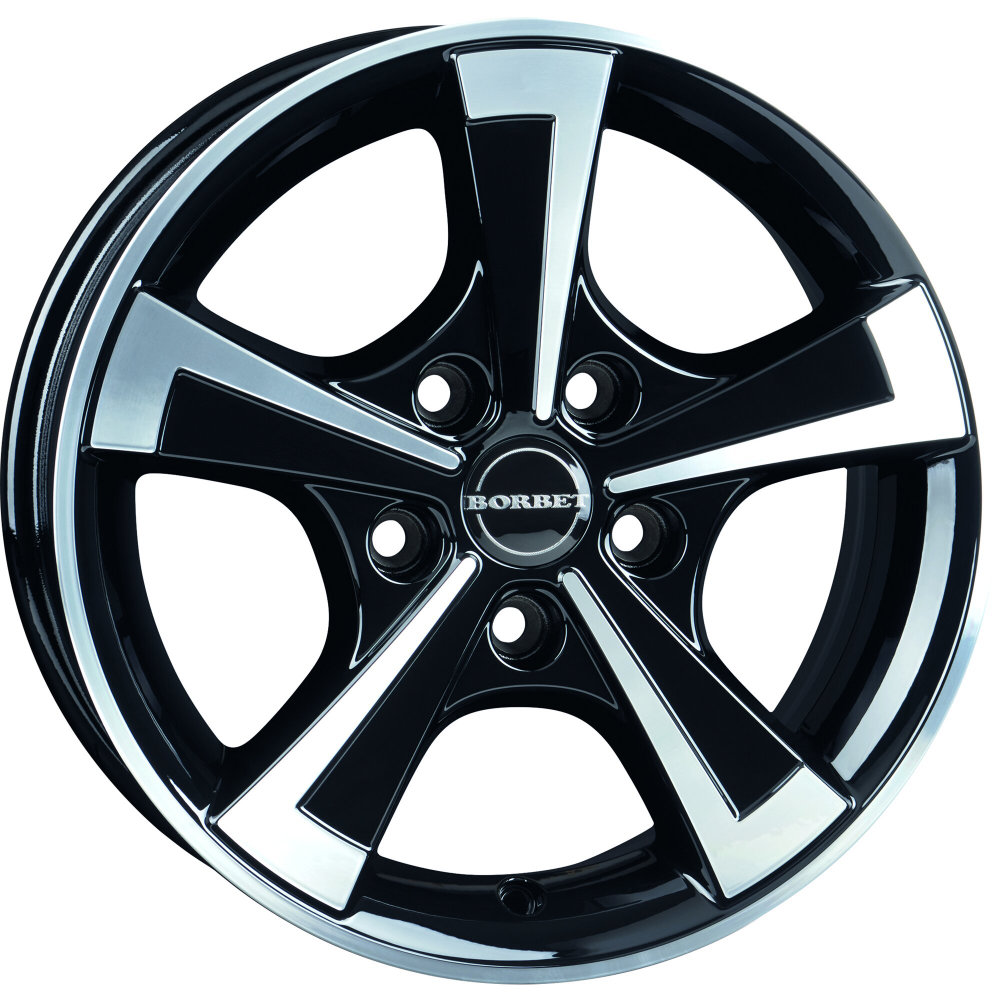 Borbet Alufelge CWT, black polished glossy, 15 Zoll für Wohnwagen
