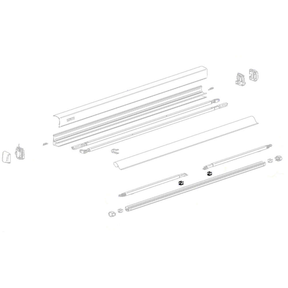 Thule Stützfußführung Frontblende 2 Stück für Omnistor 3200 (Nr. 1500603517)