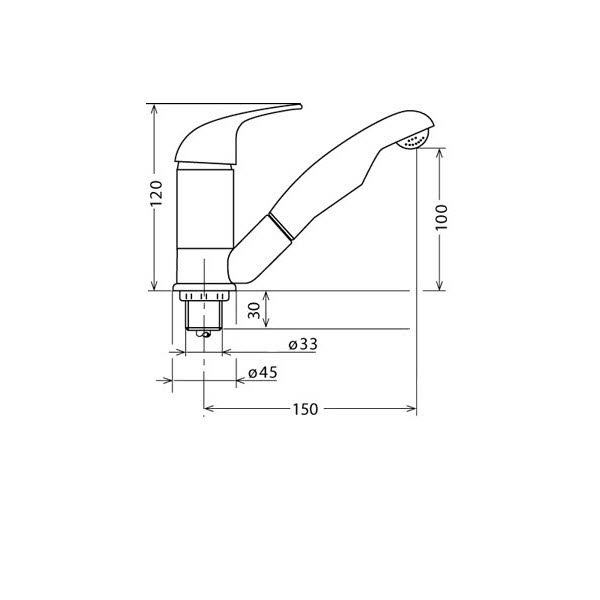 Reich Einhebelmischer Keramik Kama, Standardauslauf 150 mm