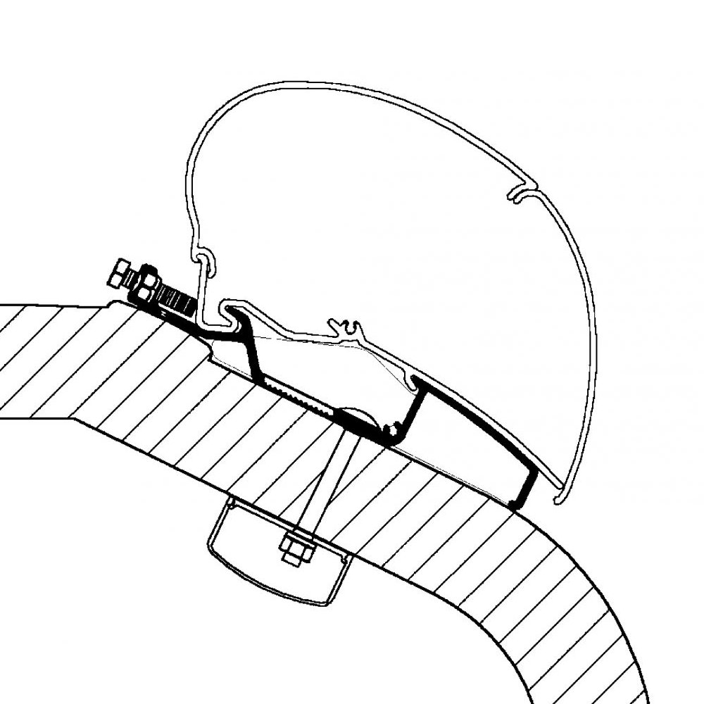 Thule Dachadapter für LMC Liberty TI/TEC, Omnistor Serie 6 und 9