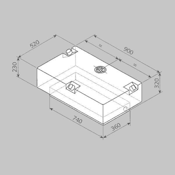 Fusion Frischwassertank 124 Liter EV2201
