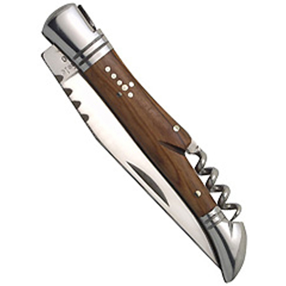 baladeo Taschenmesser Tradition mit Korkenzieher, Olivenholzgriff