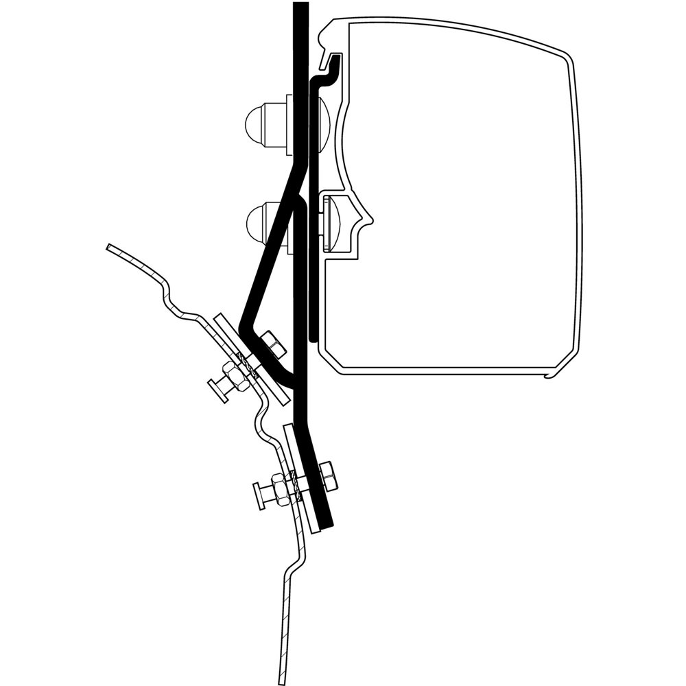 Thule Adapter für VW T4 Minivan für Omnistor 3200