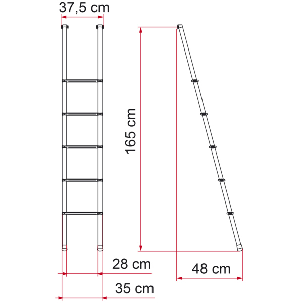 Fiamma Alu Leiter DeLuxe 5 B