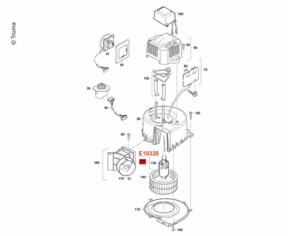 Truma Gleichstrommotor 12V zu Gebläse TEB/TEN 3 (Nr. 40000-00033)