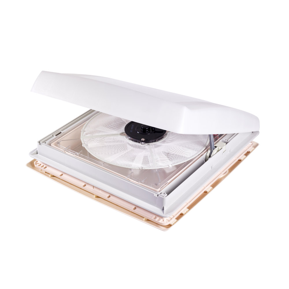 Thule Omnivent Milchglas mit Ventilator, 400 x 400 mm