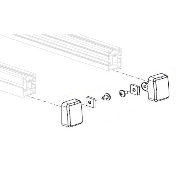 Thule Endkappen-Satz schwarz für Längsschiene Ducato (Nr. 1500603185)
