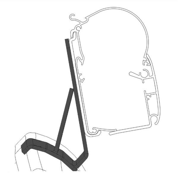 Dometic Wandadapter PW 1100, 1500 für PSA Minivan Kastenwagen