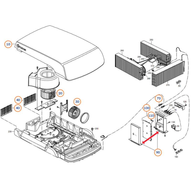 Truma Elektronikgehäuse ab 04/2013 für Aventa Comfort (Nr. 40091-83900)