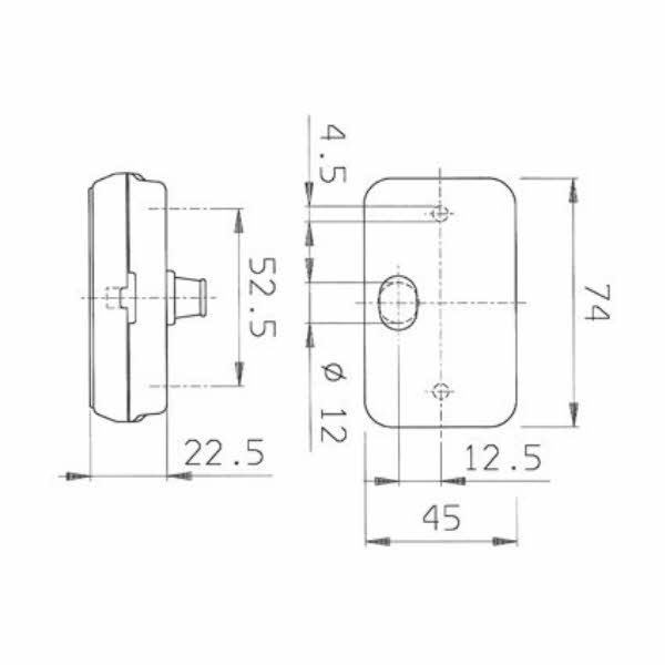 Jokon Seitenmarkierungsleuchte SMLR 130 gelb