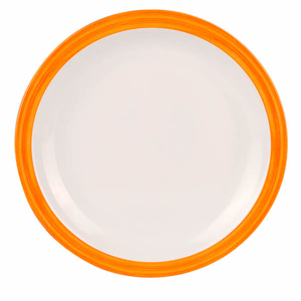 Waca Teller flach Melamingeschirr Bistro orange