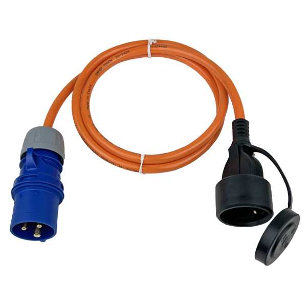 Weingärtner Adapterleitung H07BQ-F 3G2,5 Kabellänge 1,5 m, orange
