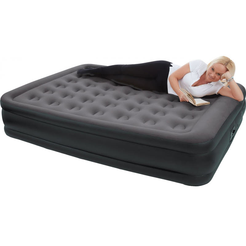 Happy People Luftbett Double mit integrierter 230-Volt-Pumpe, anthrazit