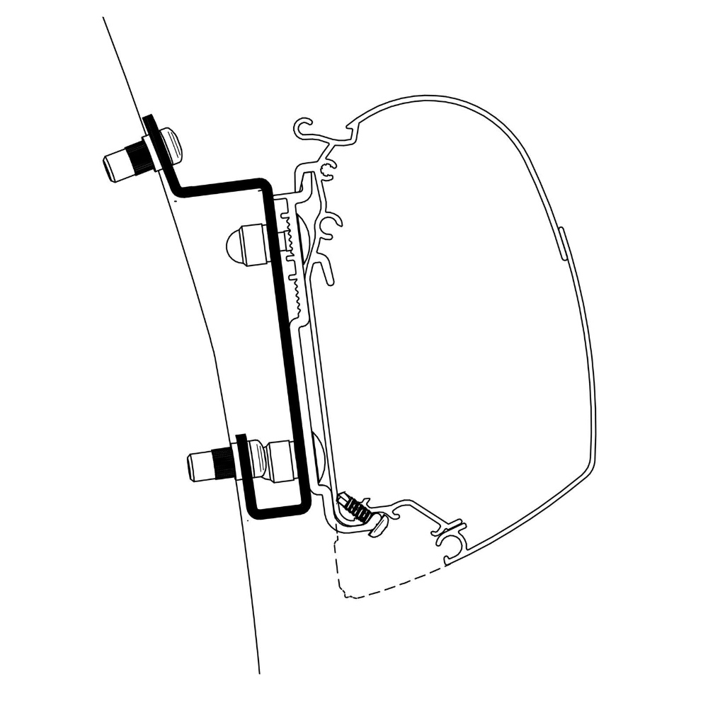 Thule Adapter für Ford Transit ab Bj. 05/2014 High Roof H3 Serie 5 und 8