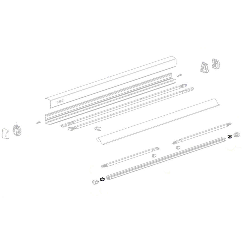Thule Stützfuß-Befestigung Front 2 Stück für Omnistor 3200 (Nr. 1500603515)