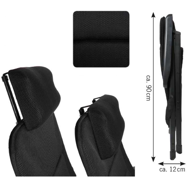 Camp4 Stuhl Malaga Breeze Plus, schwarz   B-Ware