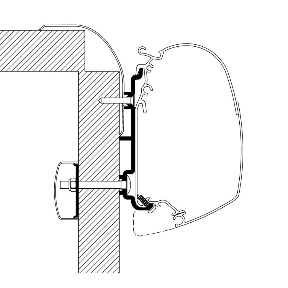 Thule Wandadapter für Frankia, Omnistor Serie 5 und 8
