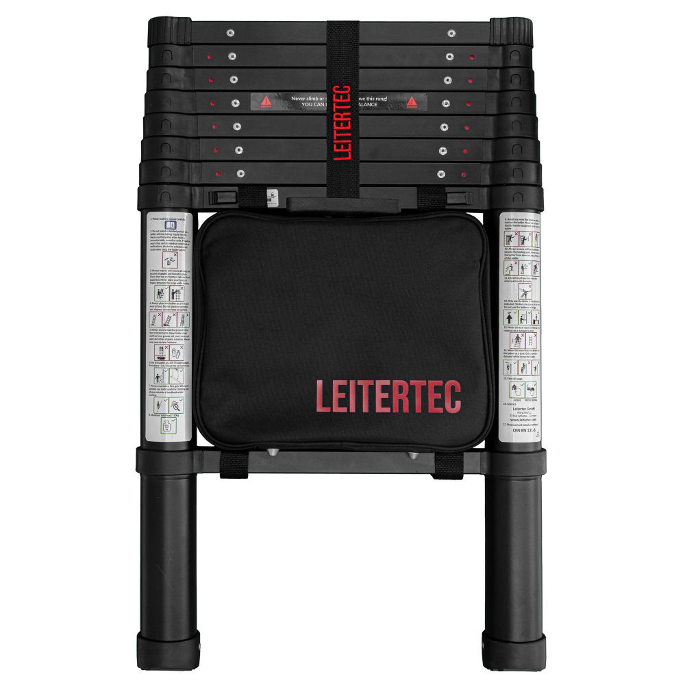 Leitertec Teleskopleiter inkl. Leiterhalter