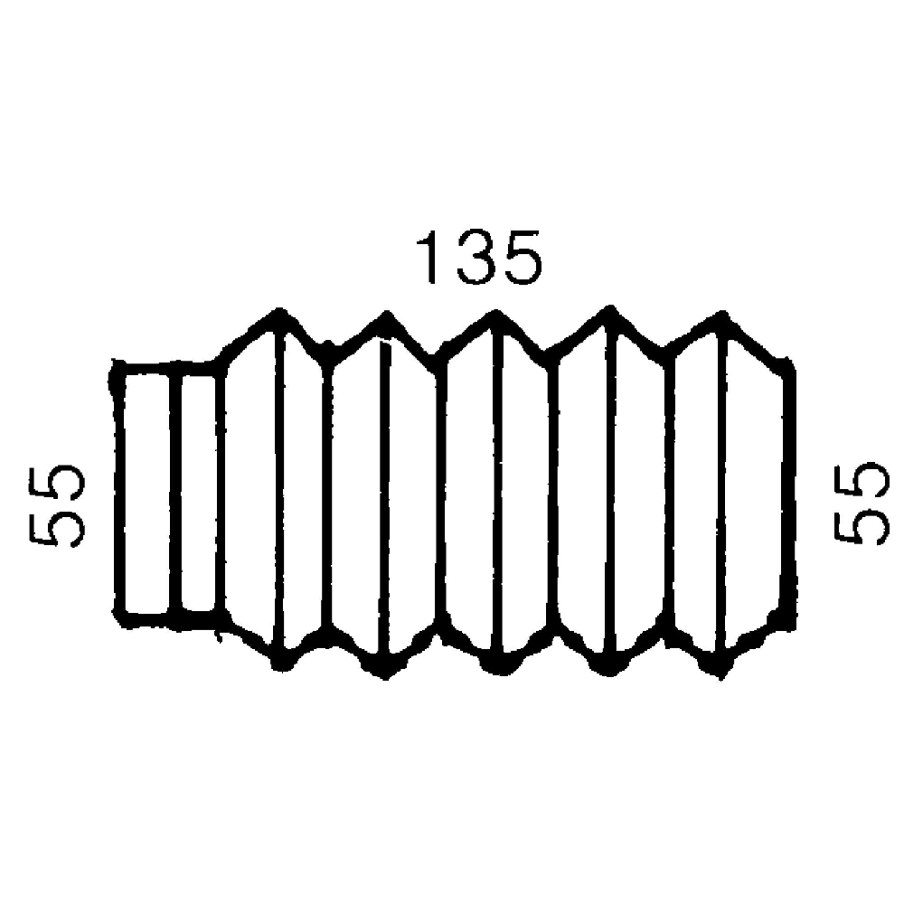 moog Trailerparts Universal Faltenbalg 55/65 mm