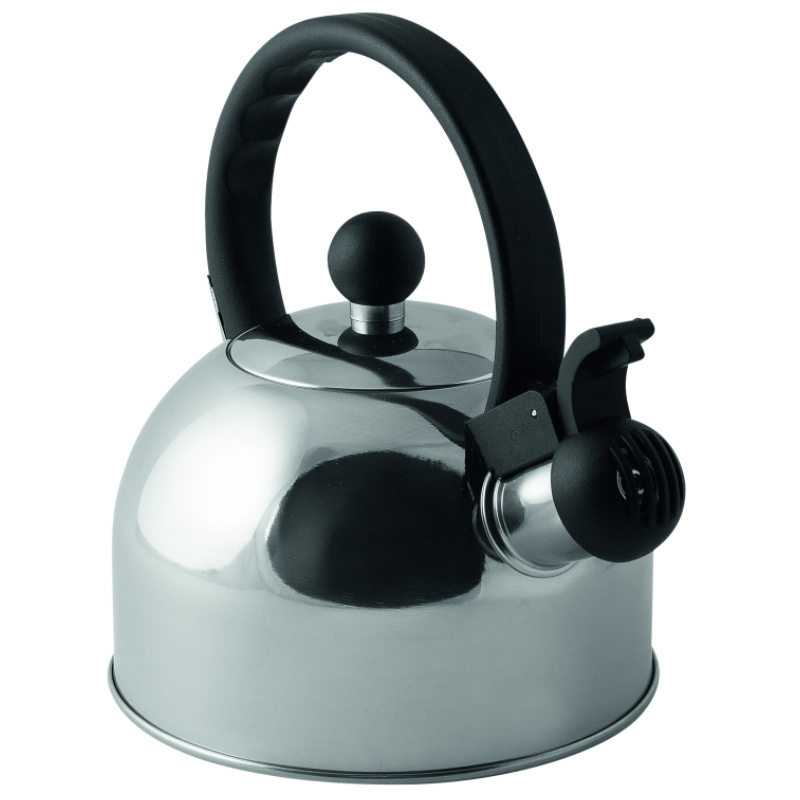 Via Mondo Flötenkessel Edelstahl silber, 1 Liter