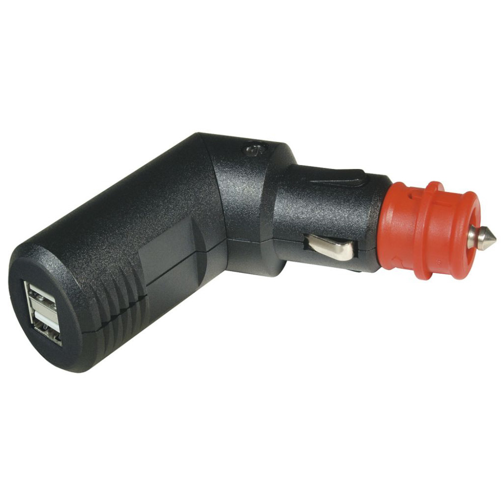 Procar Winkelbarer Doppel USB-Ladestecker 12 V, 5000 mA