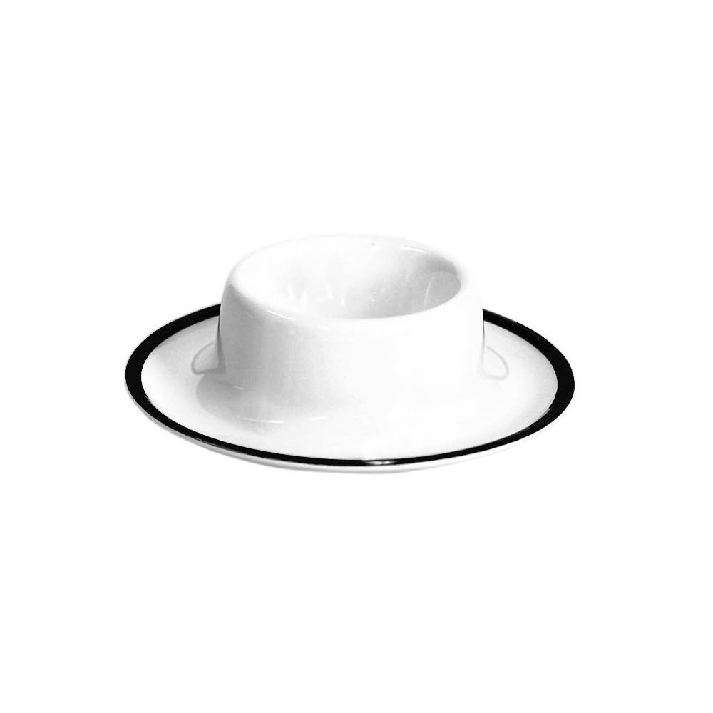 Gimex Eierbecher Linea Line 4-teilig, weiß/schwarz