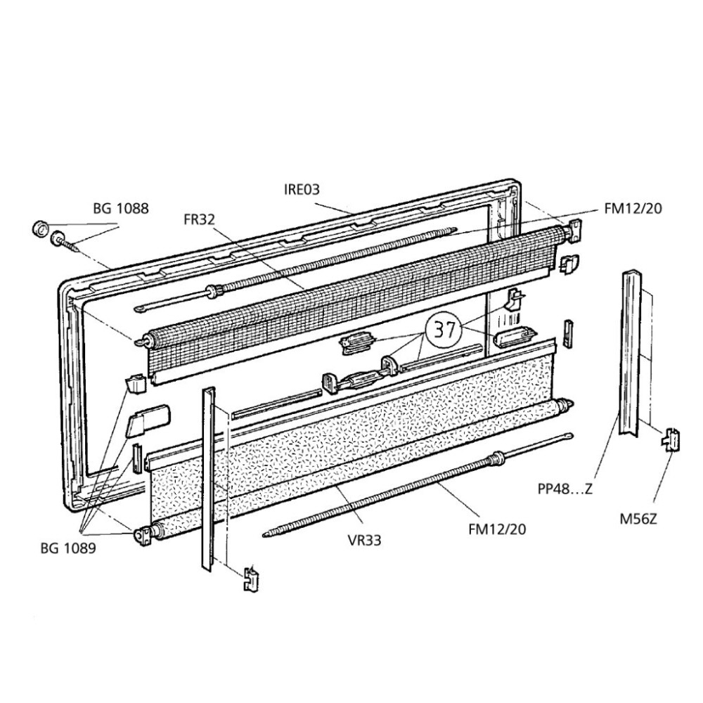 Dometic Führungsschiene für Rollosystem S3 u. S4 (Nr. PP0048010800Z)