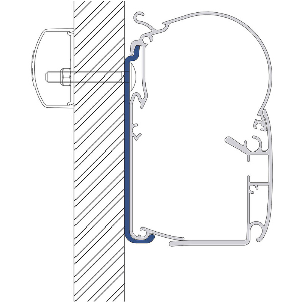 Dometic Flachadapter zu Wandmarkise PW 1100 + 1500  Standard 6 tlg. - 75 cm