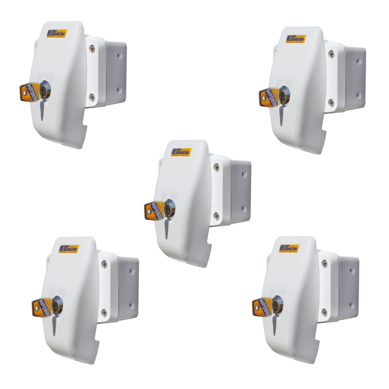 HeoSafe 1750 Door Frame Lock - 5 Stück gleichschließend