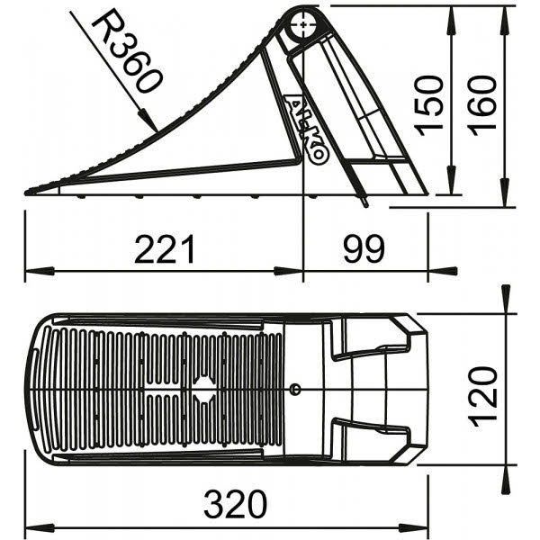 AL-KO Unterlegkeil UK 36 KL
