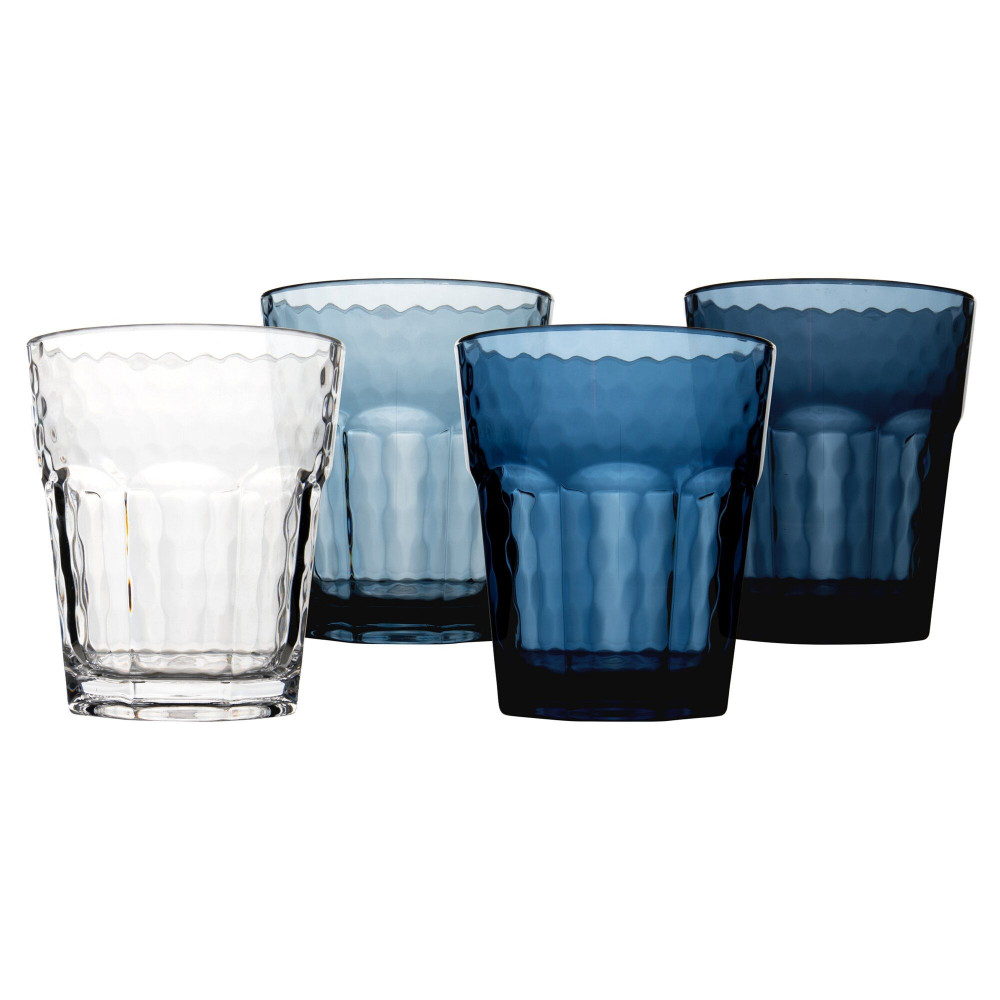 bo-camp Gläserset Mix and Match blau 4-tlg. 200 ml