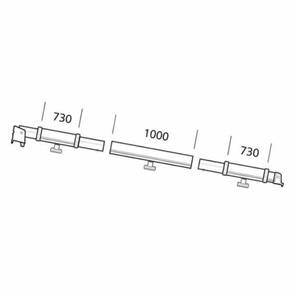Thule Klemmprofil rechts f. Markisenzelte, Auszug 2,75m, Serie 8 (Nr.1500602164)