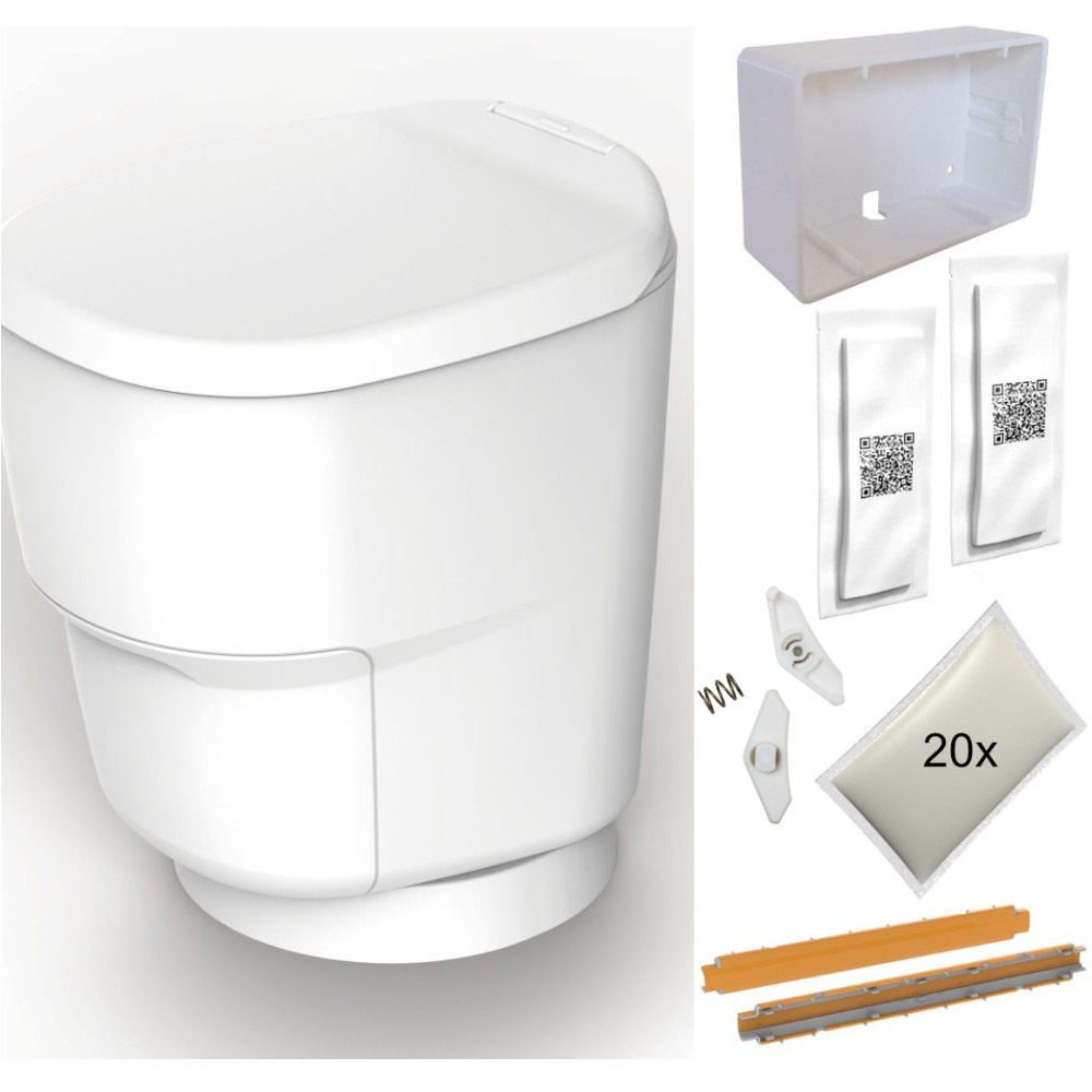 Clesana Toilette C1 mit Rundsockel - Komplettset
