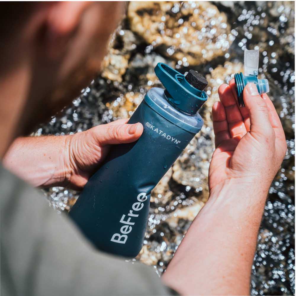 Katadyn Trinkflasche mit Filtersystem BeFree Filter AC 1 Liter, blau
