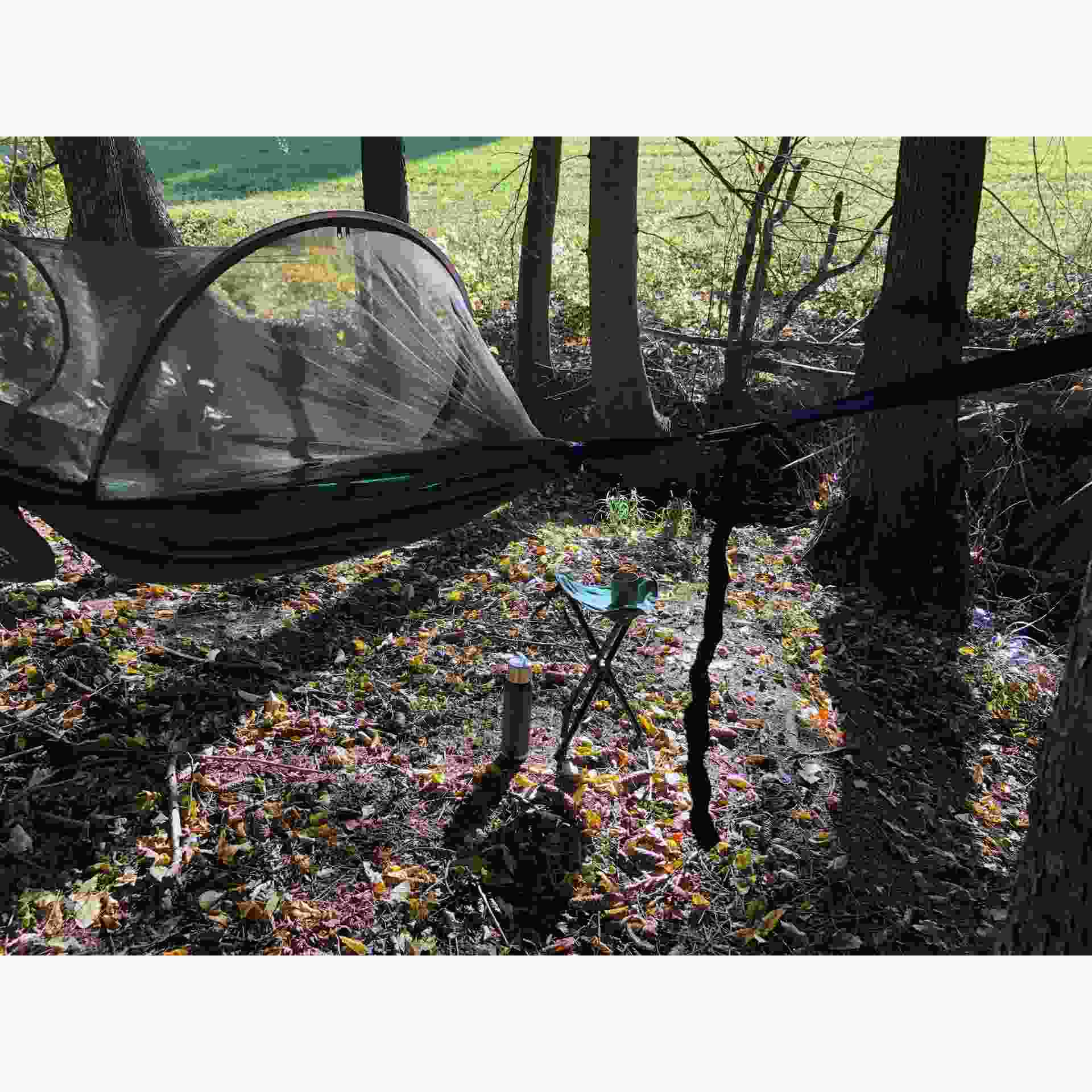 Origin Outdoors Hängematte Pop-Up Moskitonetz dunkelgrün
