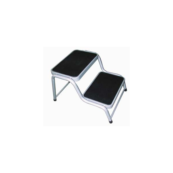 Carbest Doppeltrittstufe Stahl, Höhe 38 cm, belastbar bis 150 kg