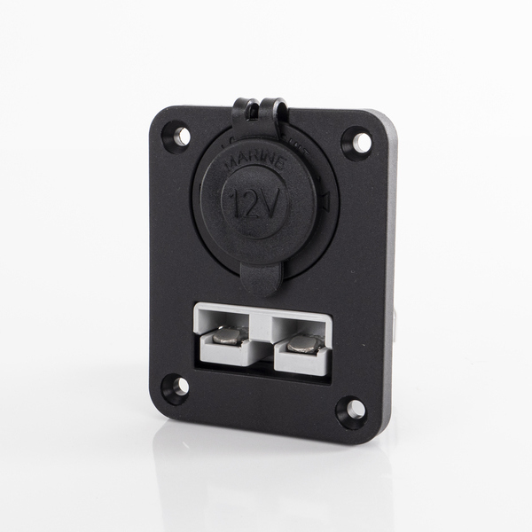 Carbest Montagepanel m. 12 V-Powersteckdose u. 50 A Steckverbinder