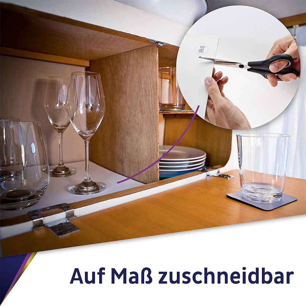 Silwy Metall-Nano-Gel-Matte für Magnetgläser, weiß
