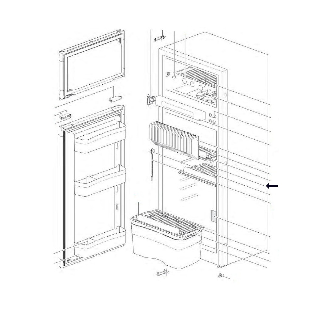Ablagegitter 428,4 x 282,3 mm zu Thetford Kühlschrank