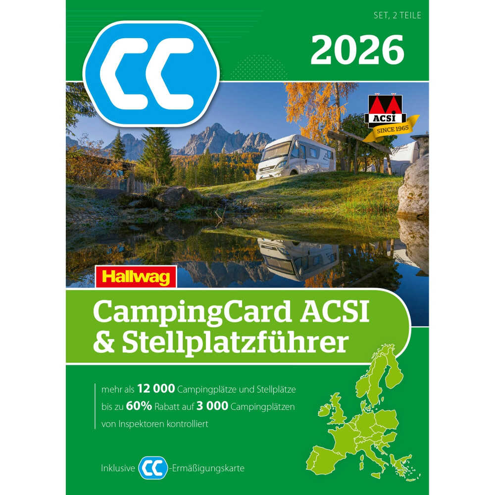 ACSI CampingCard und Stellplatzführer 2026